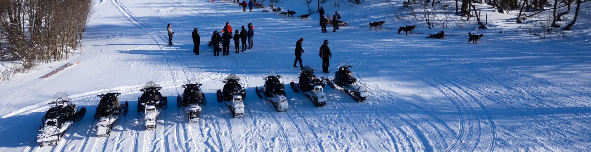 NIEVE Y FUEGO CON MOTO Y TRINEO